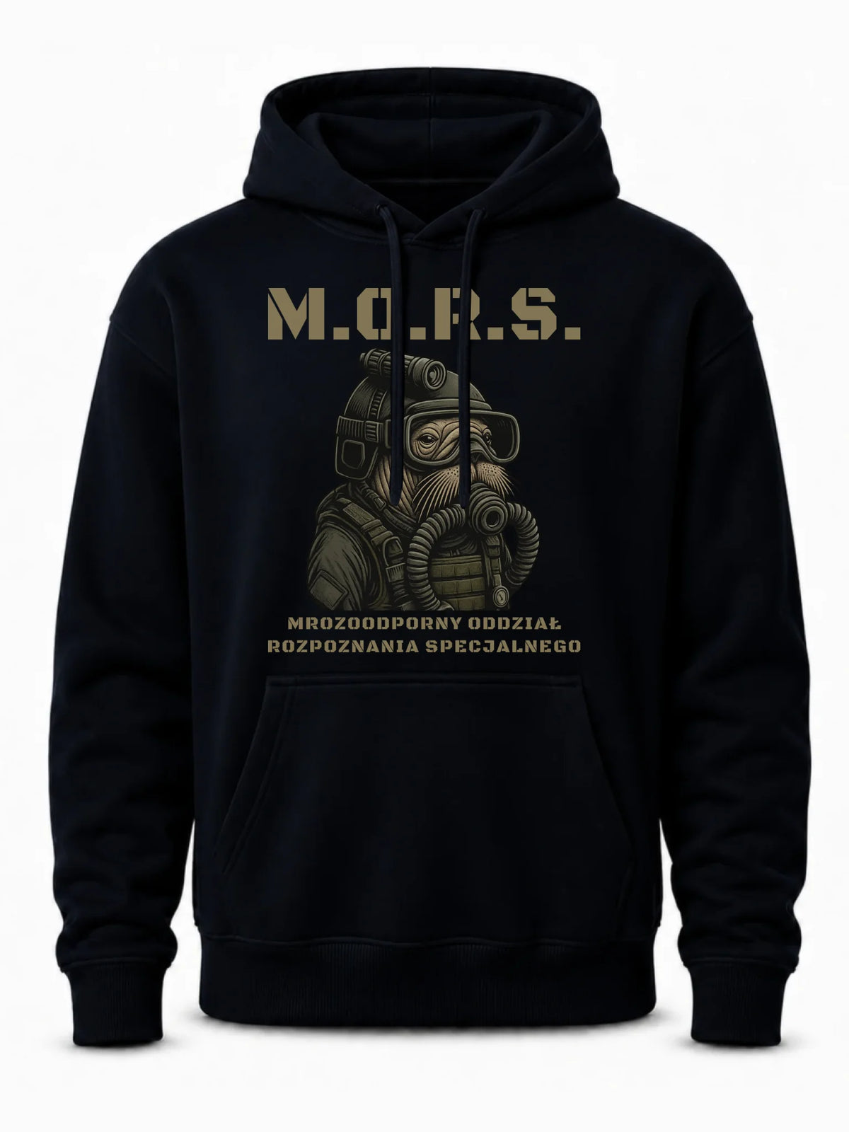 Bluza męska z kapturem - prezent dla morsa - M.O.R.S. Mrozoodporny Oddział Rozpoznania Specjalnego HM20