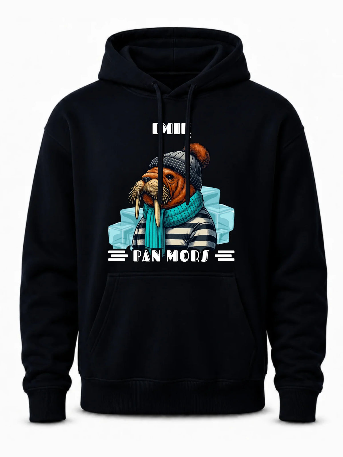 Bluza męska z kapturem - prezent dla morsa - Pan Mors - personalizowana HM15