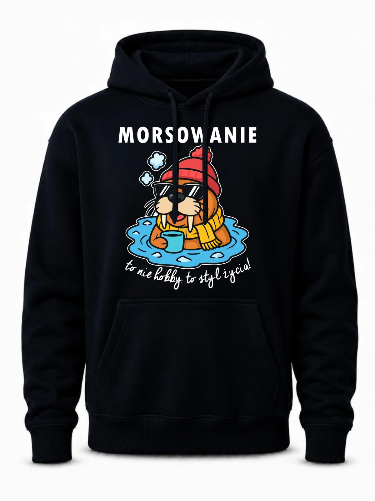 Bluza męska z kapturem - prezent dla morsa - Morsowanie to styl życia HM10