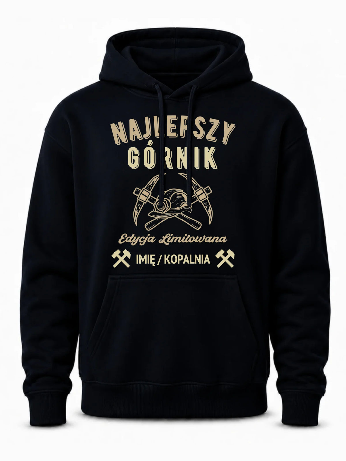 Bluza męska z kapturem - prezent dla górnika - Najlepszy górnik - personalizowana G27