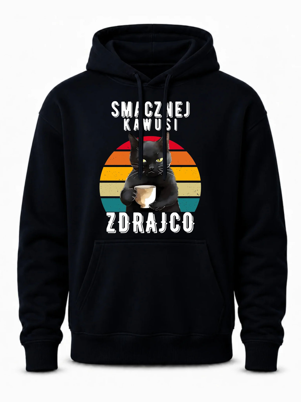 Bluza męska z kapturem na odejście z pracy - Smacznej kawusi zdrajco OP03