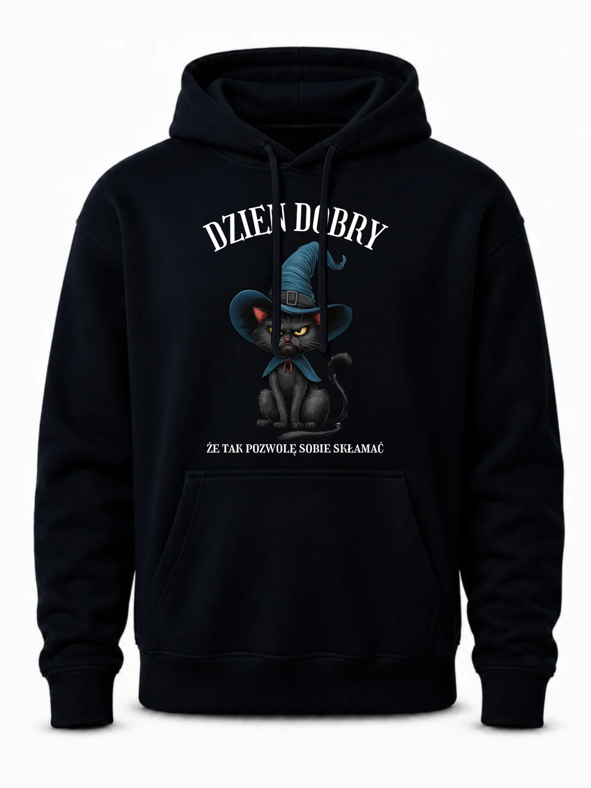 Bluza męska z kapturem halloweenowa - Dzień dobry, że tak pozwolę sobie skłamać HL27