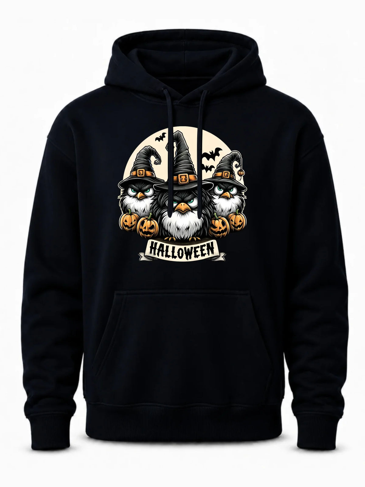 Bluza męska z kapturem na Halloween - Upiorne sowy wiedźmy HL15