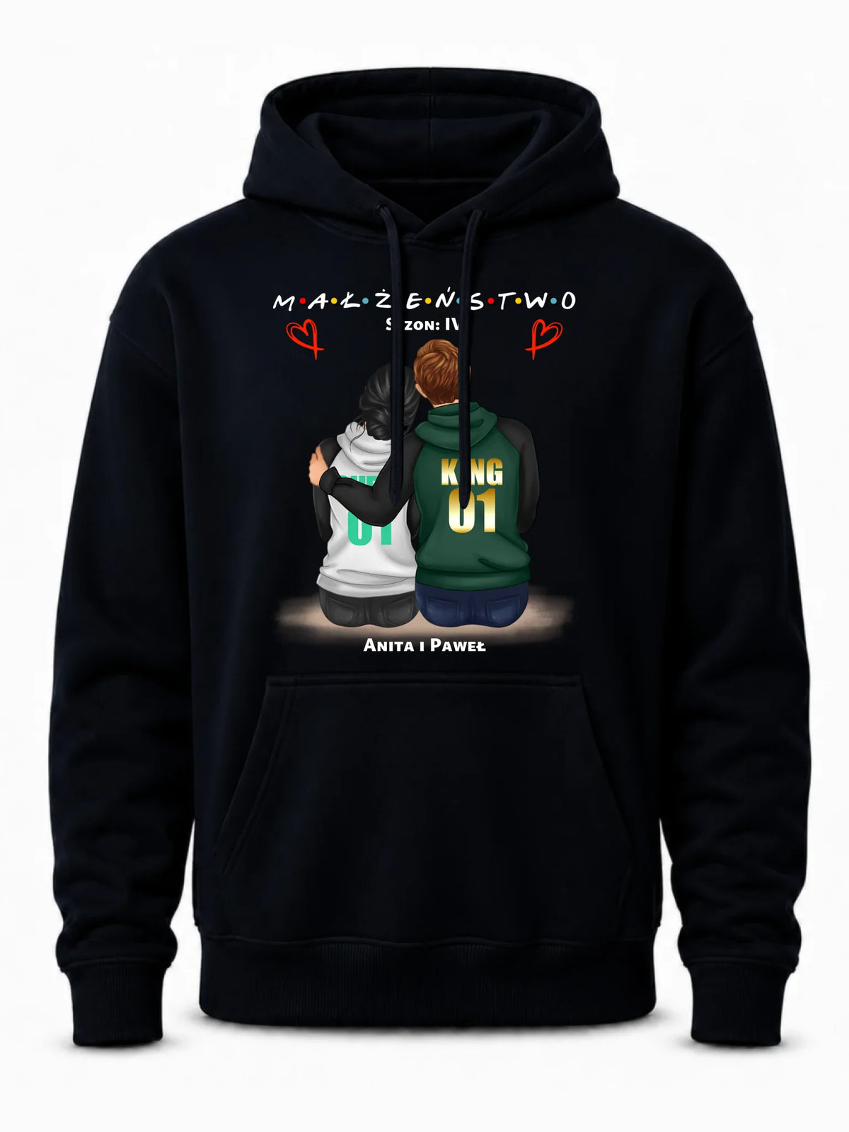 Bluza męska z kapturem dla męża - Małżeństwo Sezon - personalizowana W05