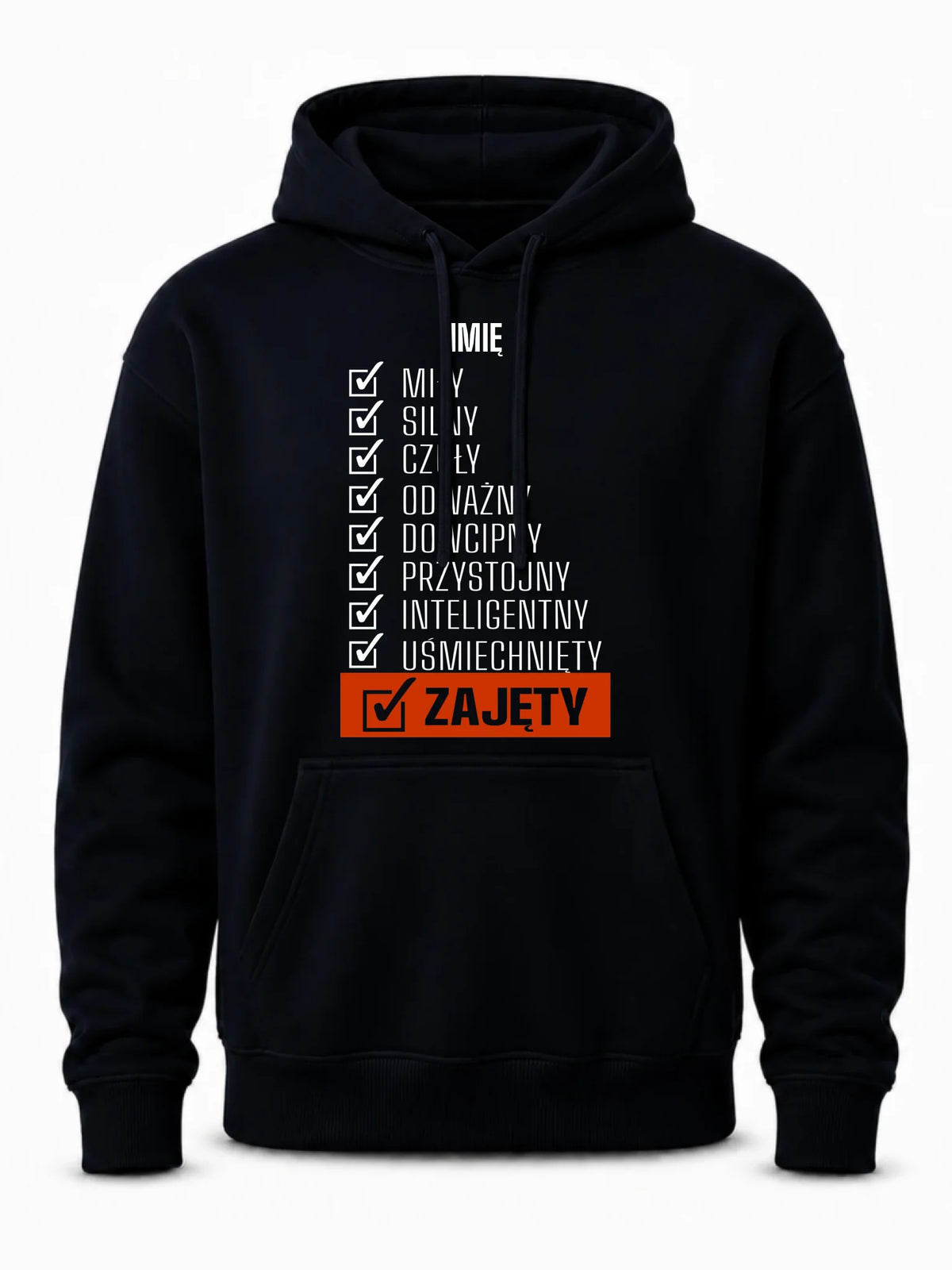 Bluza męska z kapturem - Zajęty prezent dla chłopaka męża narzeczonego - personalizowana DCH05