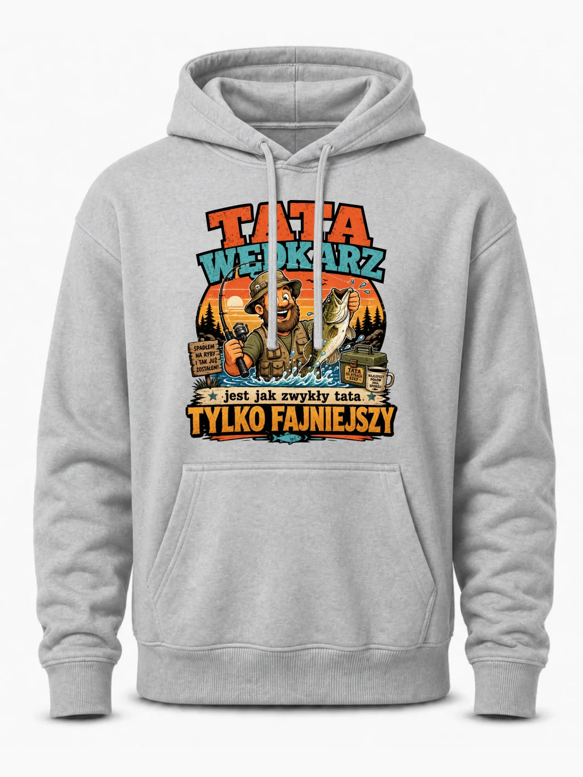 Bluza z kapturem dla taty wędkarza - Tata wędkarz DT06