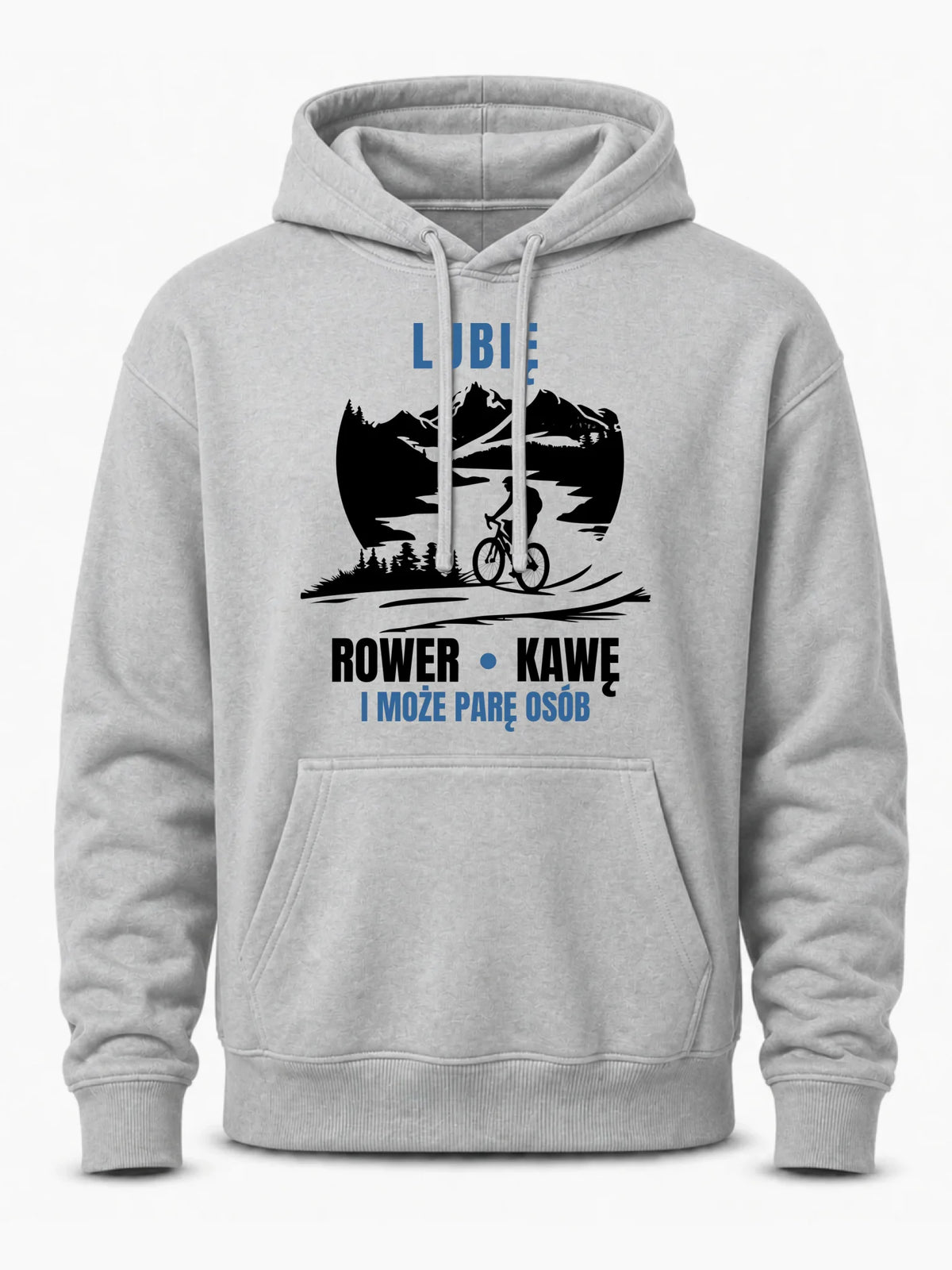 Bluza męska z kapturem - Lubię rower kawę i może parę osób HR05