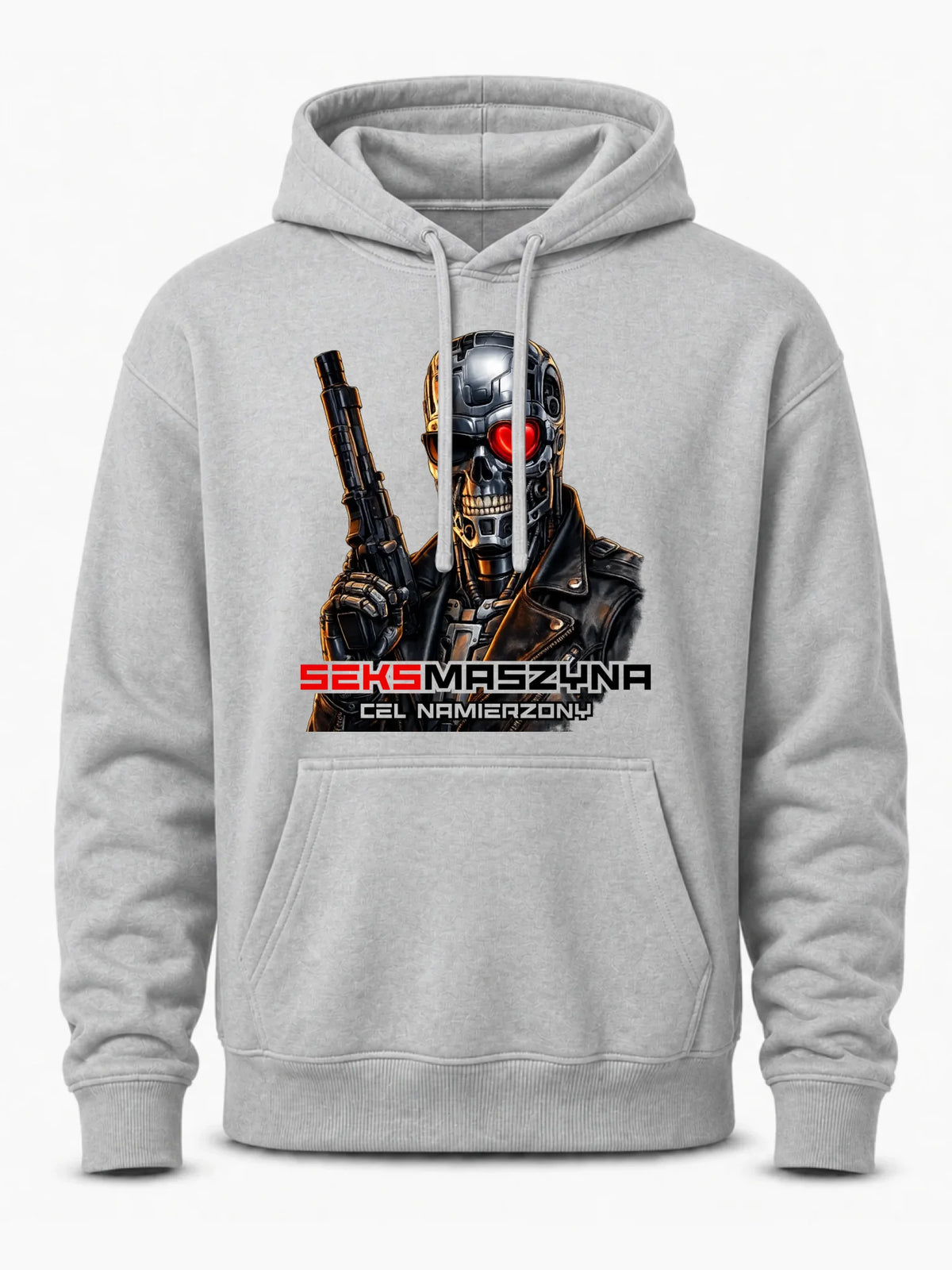 Bluza męska z kapturem dla faceta - Cyborg z sercem Seks maszyna DCH32