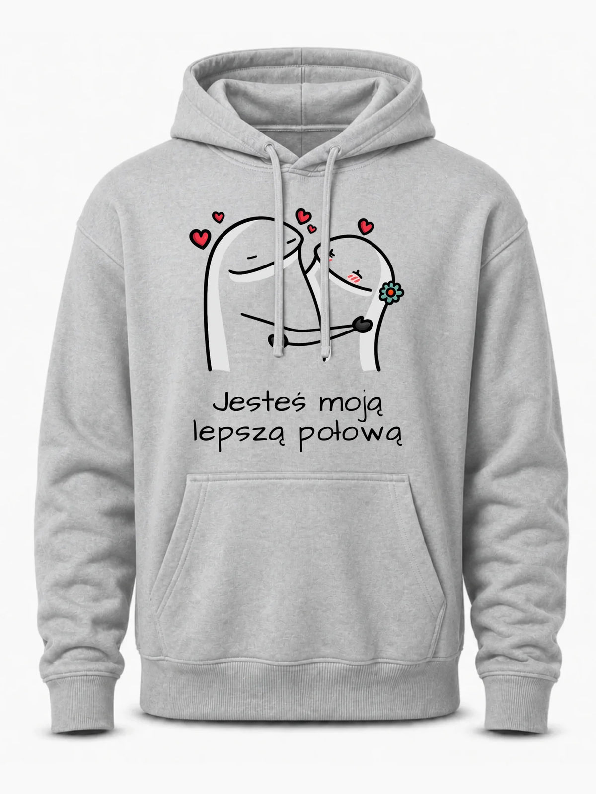 Bluza męska z kapturem - Jesteś moją lepszą połową W87