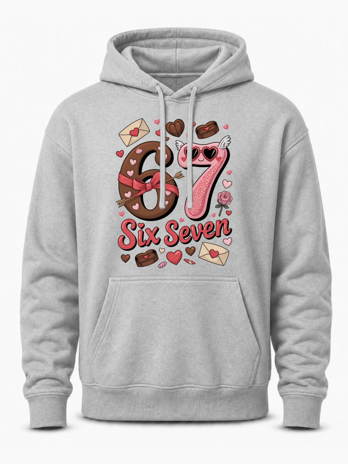 Bluza męska z kapturem - Miłość Six Seven 67 W72