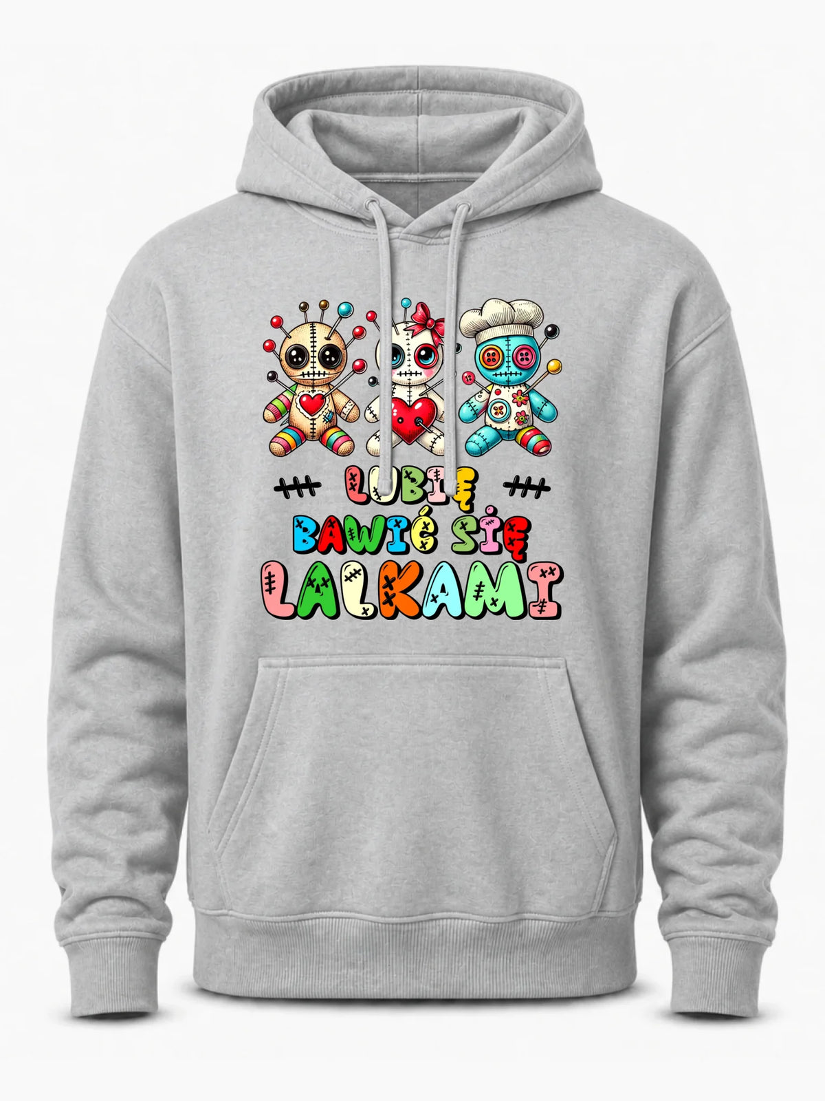 Bluza męska z kapturem - Voodoo Lubię bawić się lalkami W52