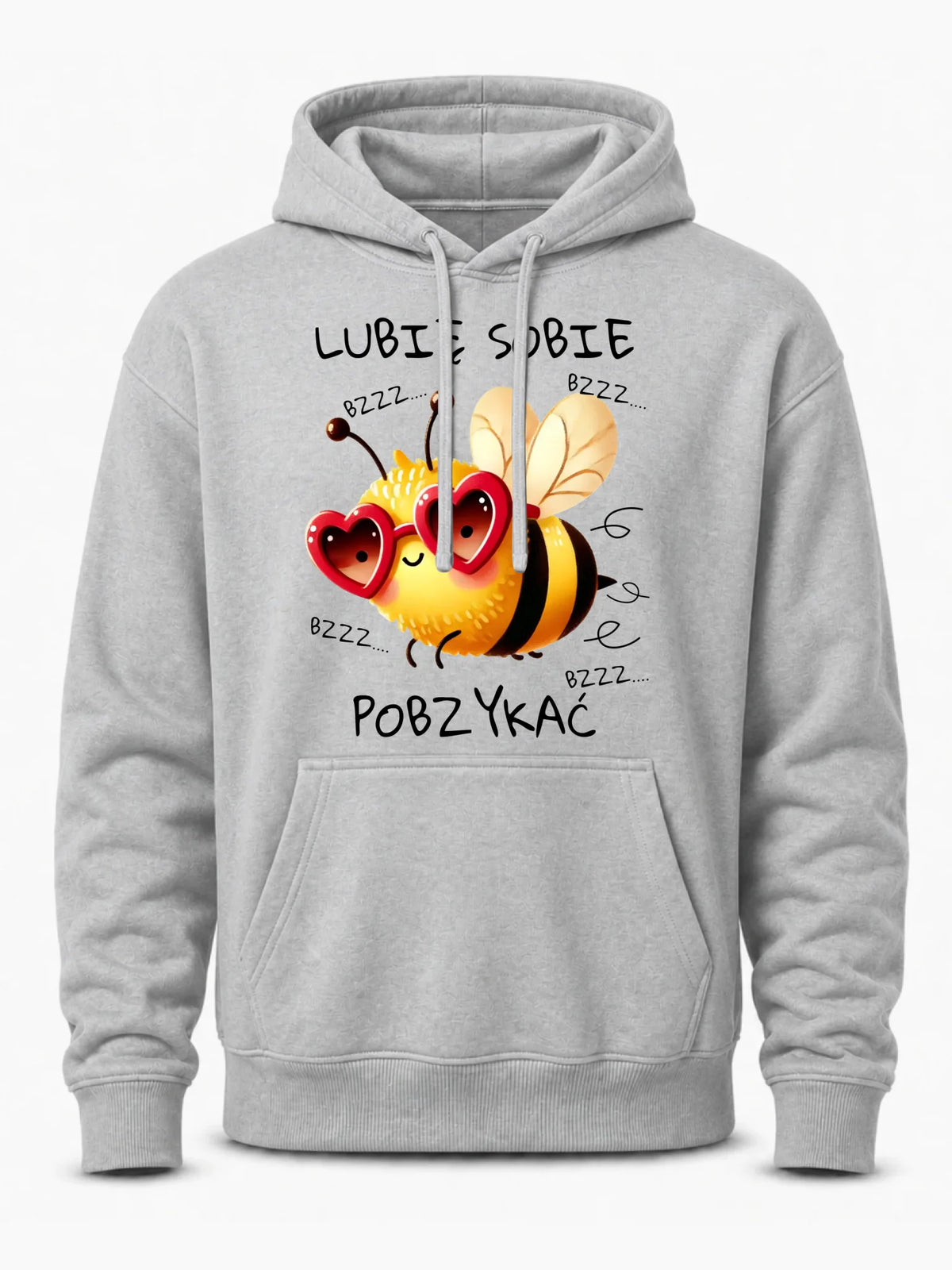 Bluza męska z kapturem - Lubię sobie pobzykać W51