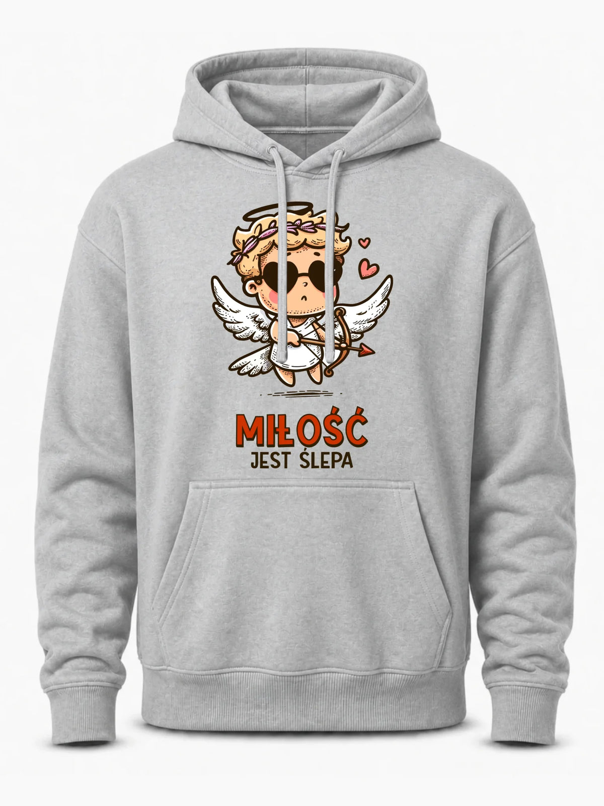 Bluza męska z kapturem - Miłość jest ślepa W48