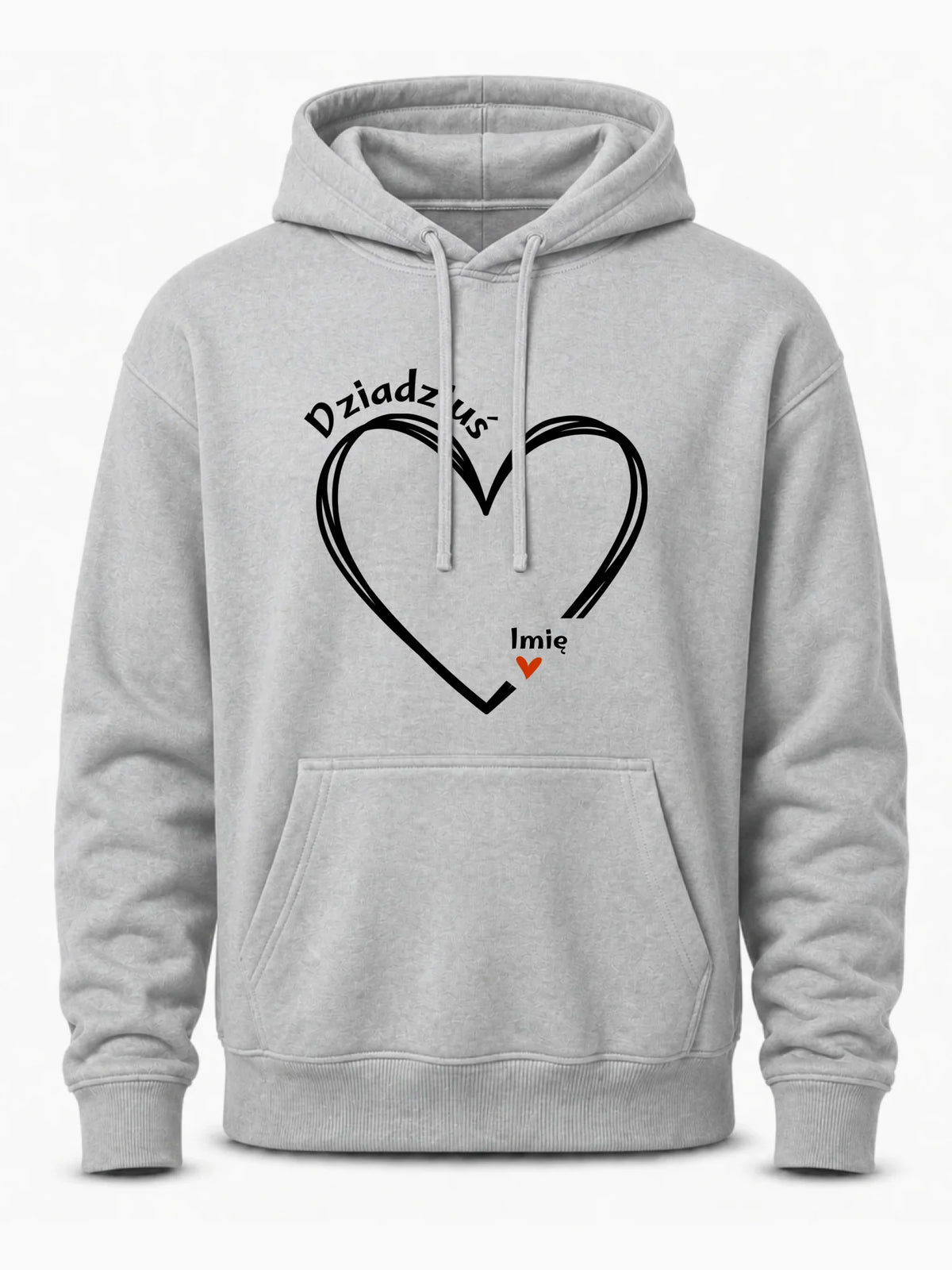 Bluza z kapturem dla dziadka - Serce z imionami wnuków 1-7 - personalizowana D26