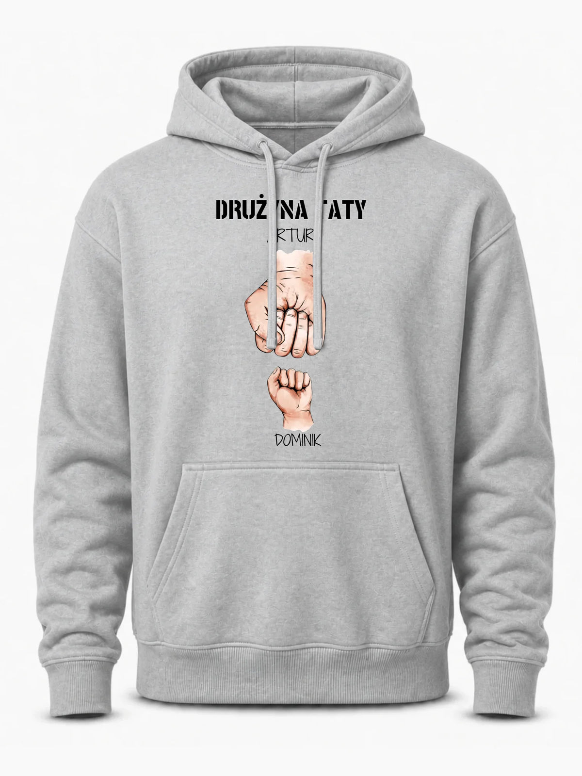 Bluza z kapturem dla taty - Drużyna taty 1-6 imion dzieci - personalizowana DT01