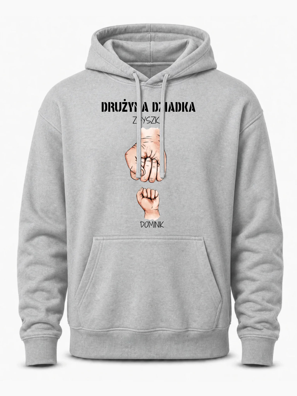 Bluza z kapturem dla dziadka - Drużyna dziadka 1-6 imion wnuków - personalizowana D07