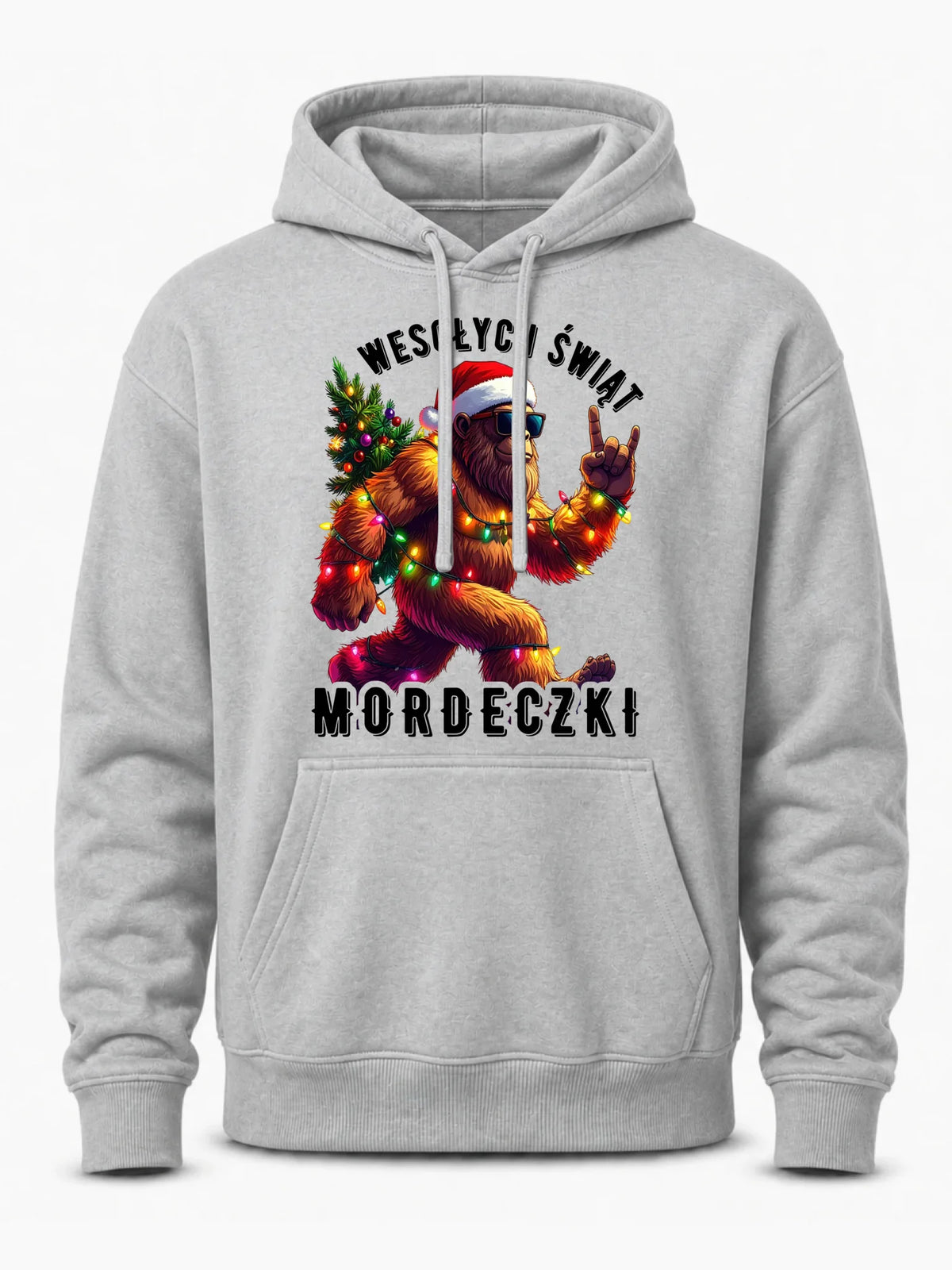 Bluza męska z kapturem świąteczna - prezent na święta - Yeti Wesołych Świąt mordeczki BN152