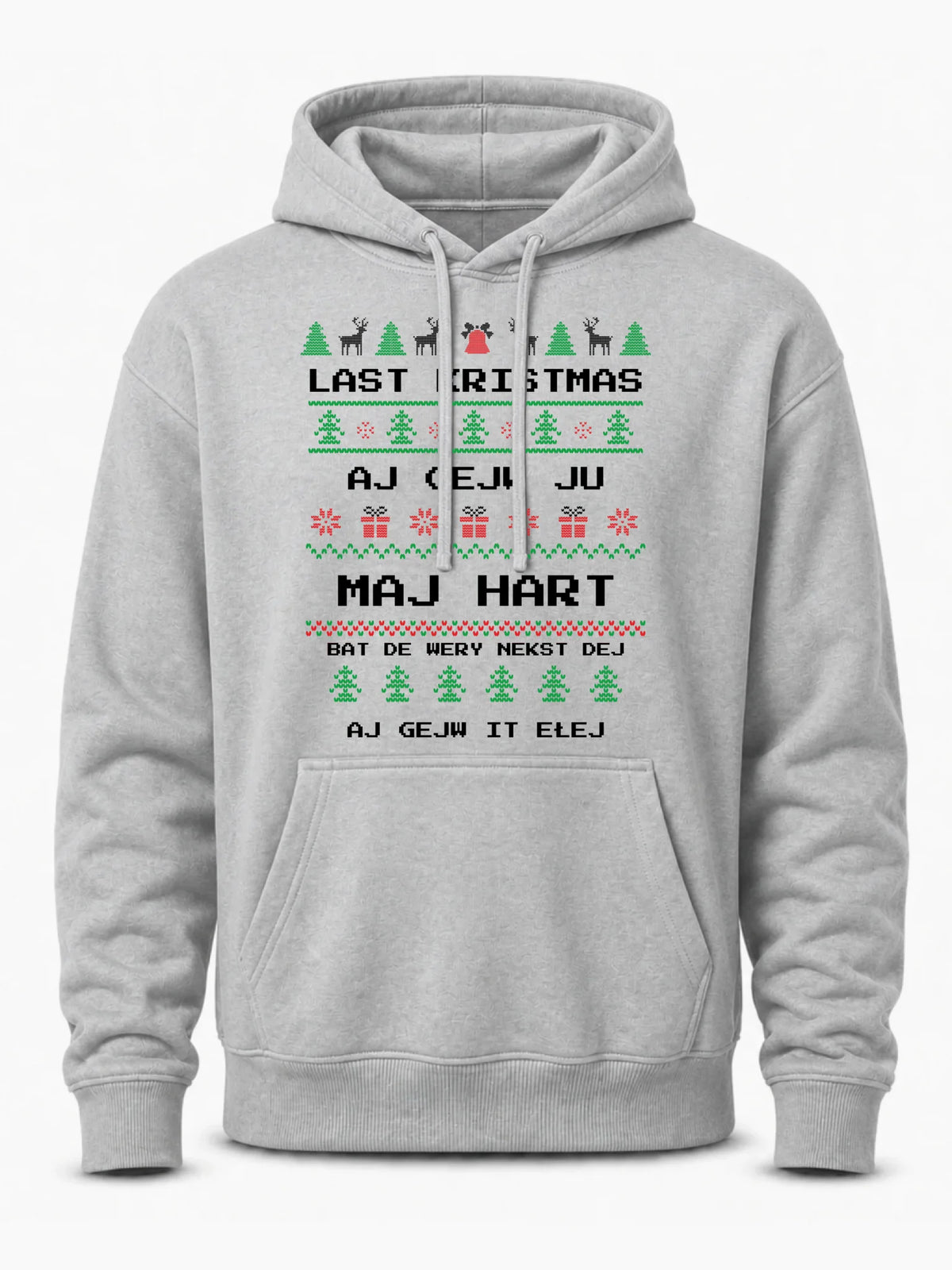 Bluza męska z kapturem świąteczna - Last kristmas aj gejw ju maj hart BN13