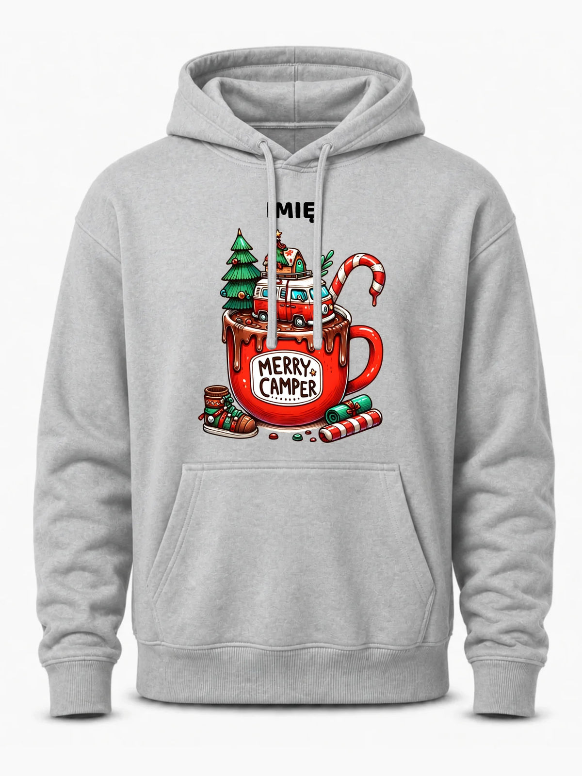 Bluza męska z kapturem świąteczna - Kamper Merry Camper - personalizowana BN43