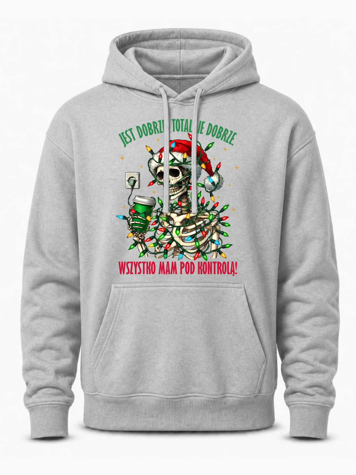 Bluza męska z kapturem świąteczna - Jest dobrze Wszystko mam pod kontrolą BN55
