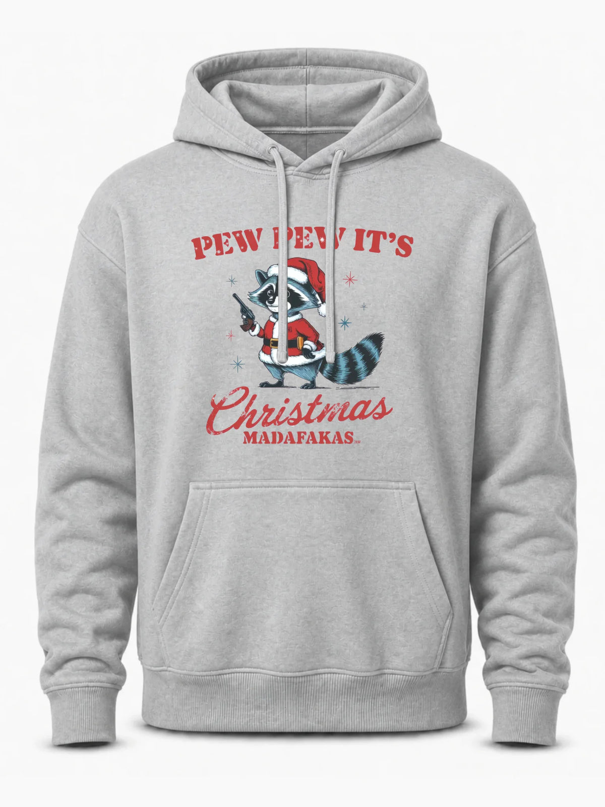 Bluza męska z kapturem świąteczna - Pew pew it's Christmas BN60