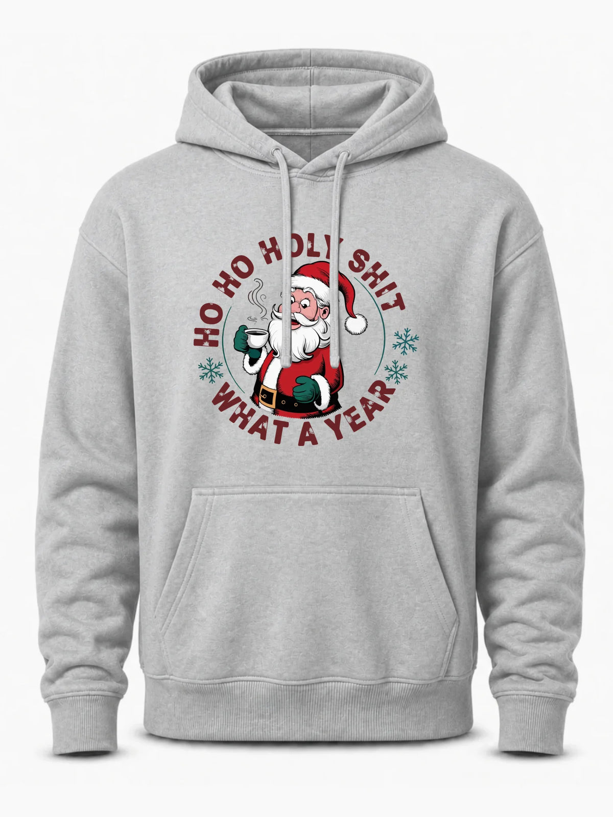 Bluza męska z kapturem świąteczna - Ho ho holy shit what a year BN74