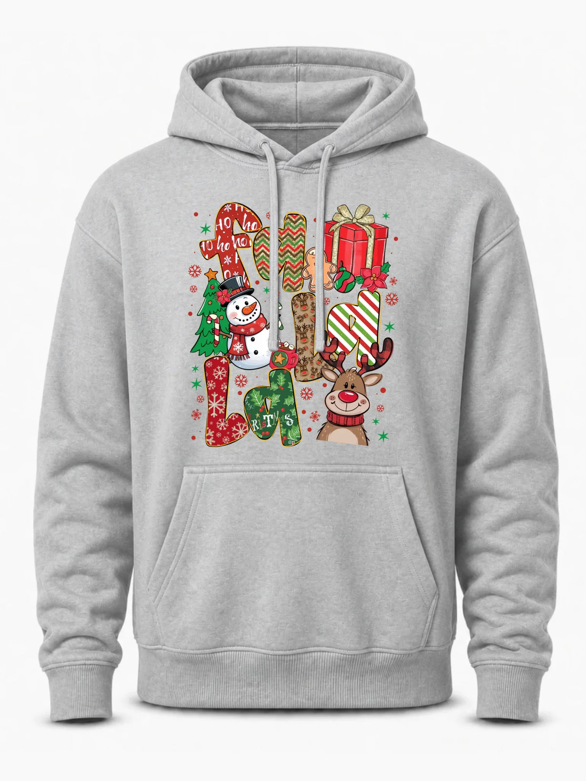 Bluza męska z kapturem świąteczna - Fa la la BN71
