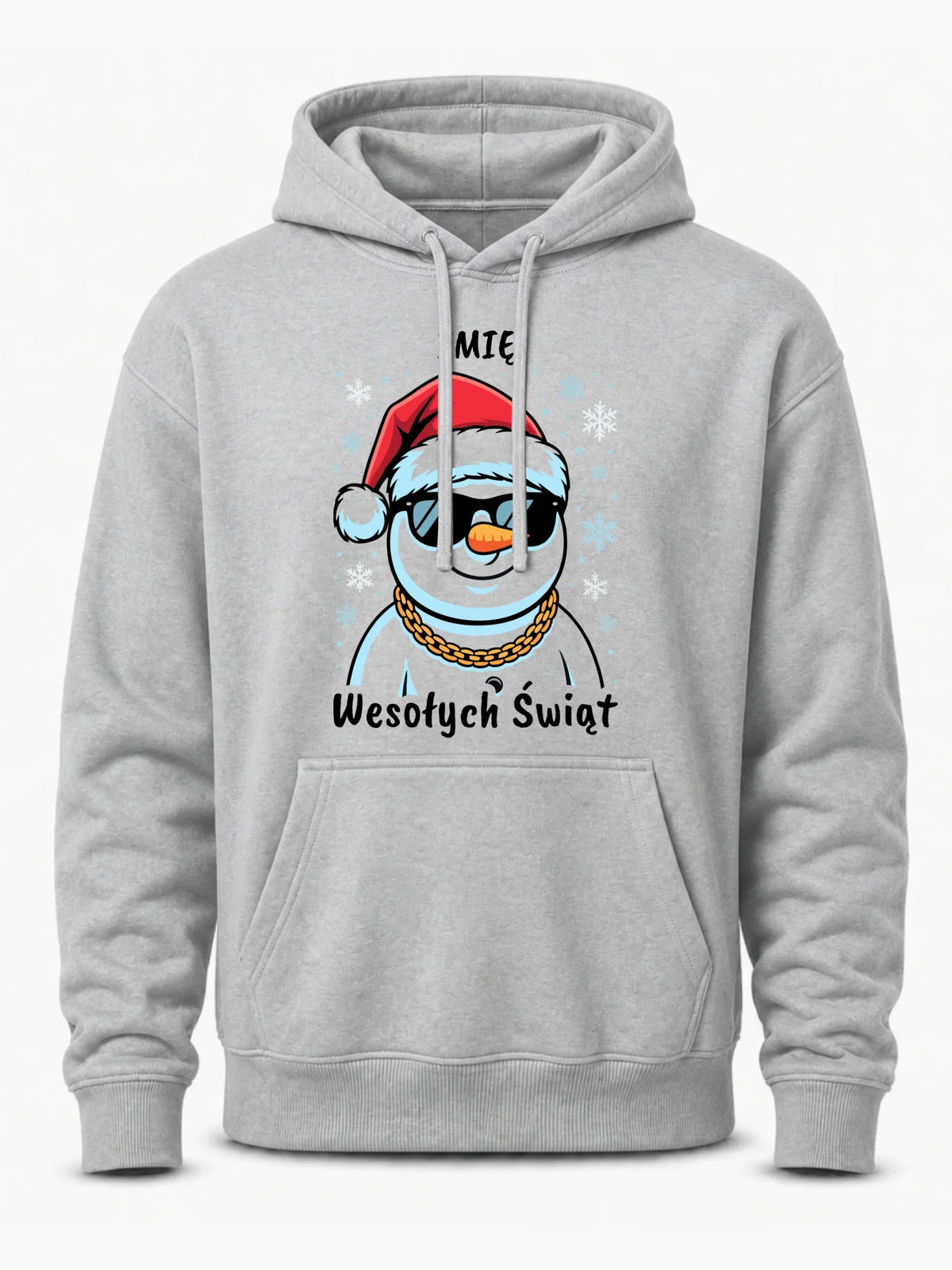 Bluza damska z kapturem świąteczna - Wesoły bałwan Wesołych Świąt - personalizowana BN82