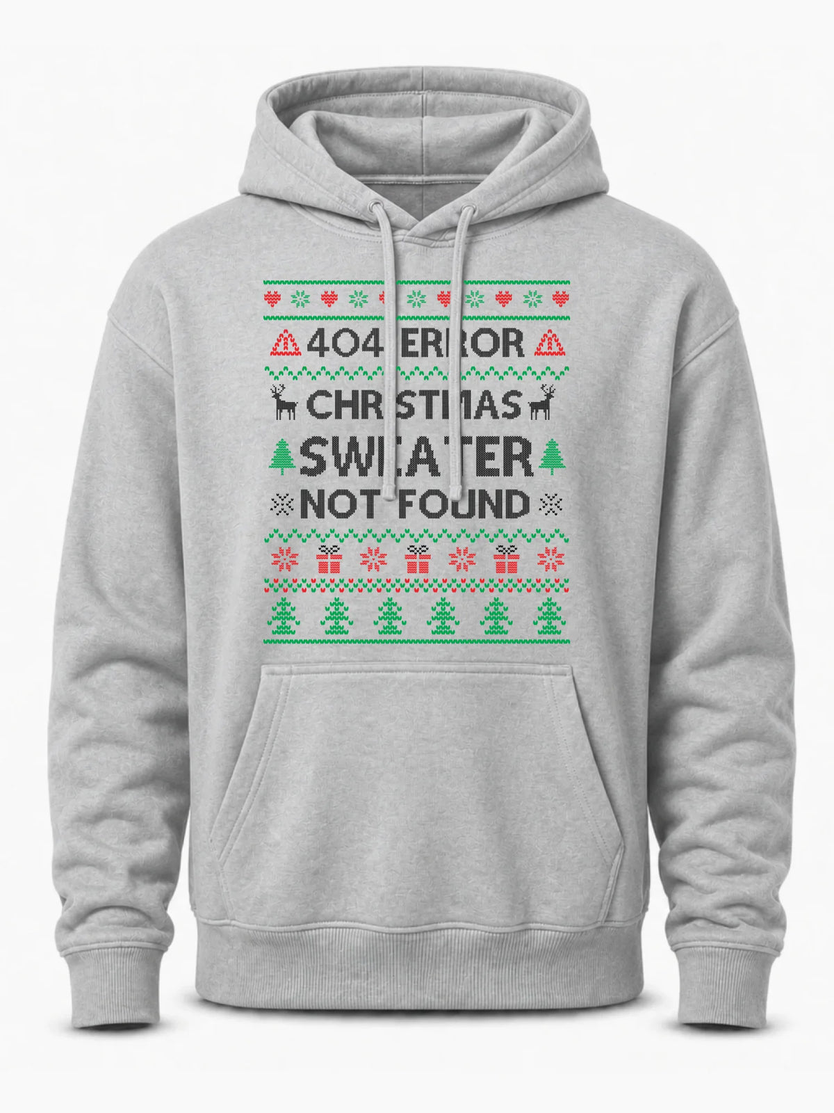 Bluza męska z kapturem świąteczna - Error 404 Christmas sweater not found BN107