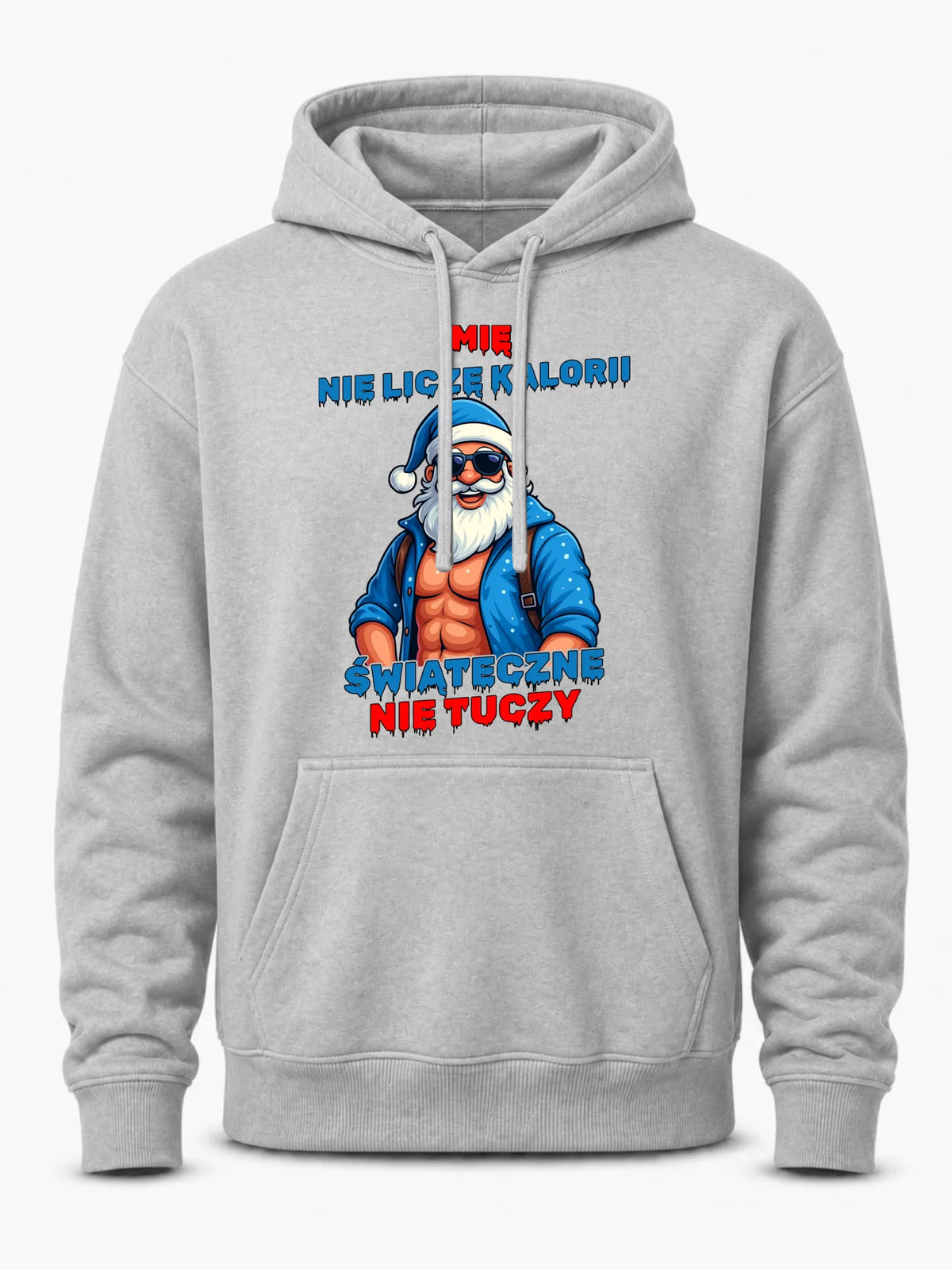 Bluza męska z kapturem świąteczna - Świąteczne nie tuczy - personalizowana BN118