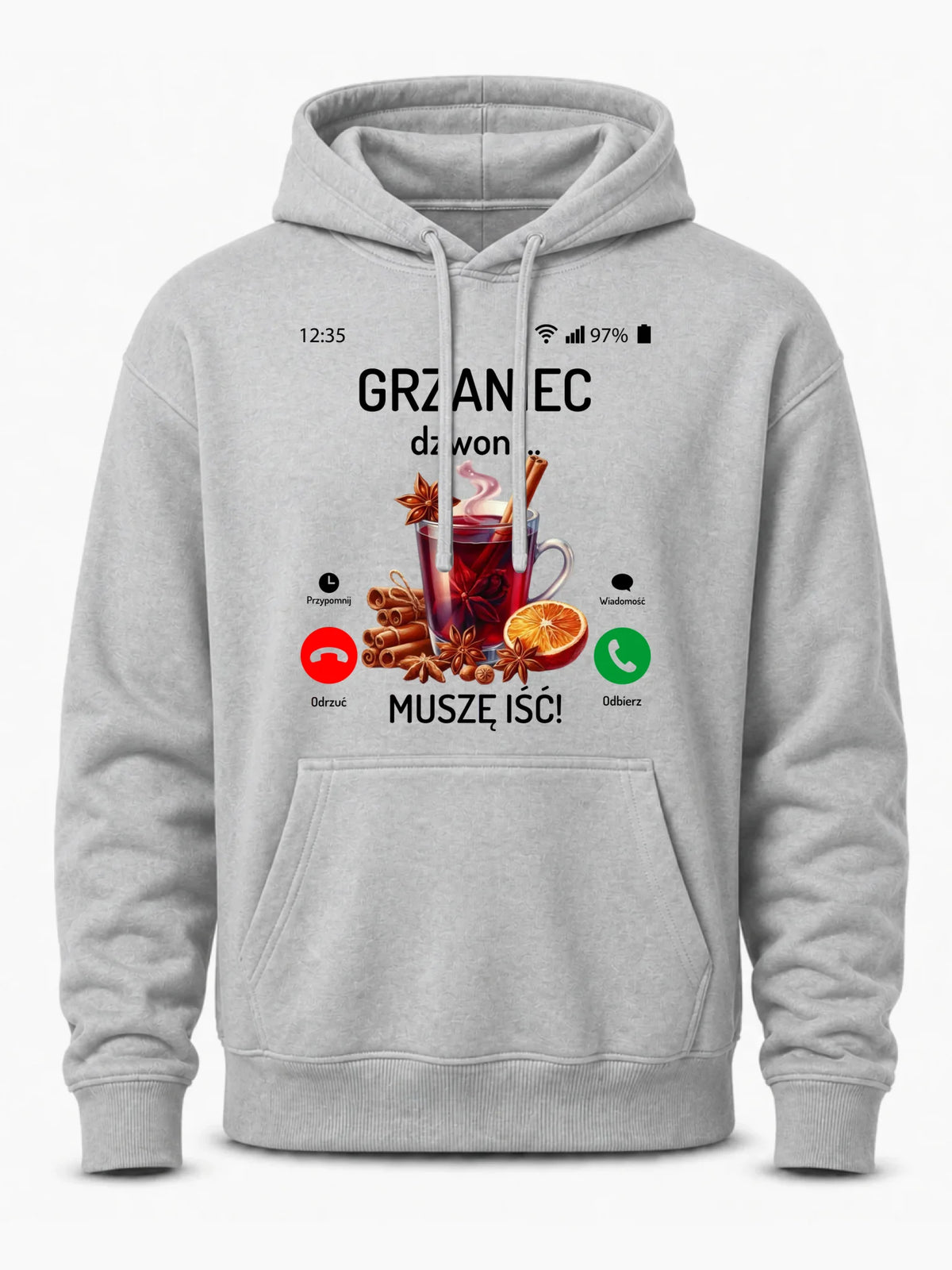 Bluza męska świąteczna - Grzaniec dzwoni, muszę iść BN127