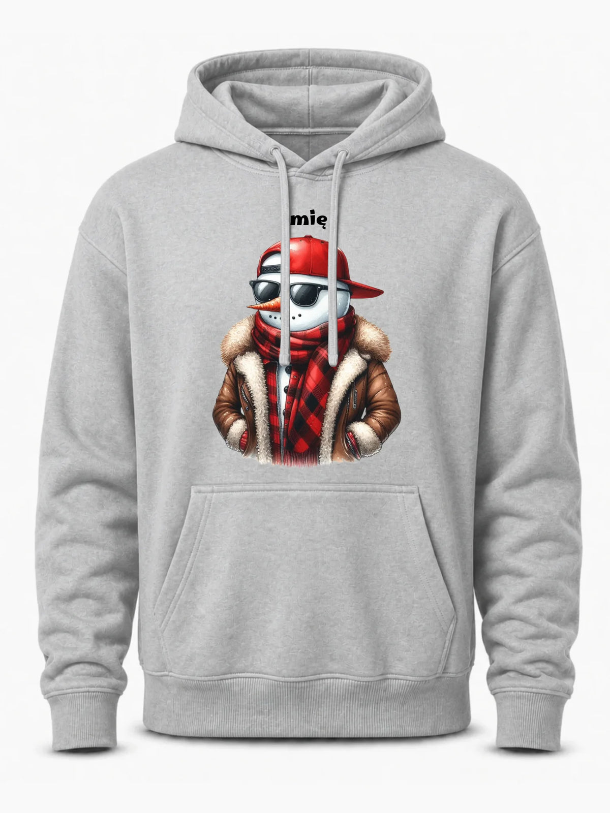 Bluza męska z kapturem świąteczna - Stylowy bałwan - personalizowana BN129