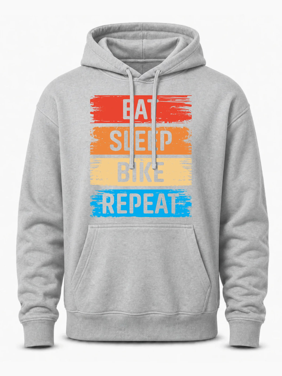 Bluza męska z kapturem na rower - Eat sleep bike repeat HR03