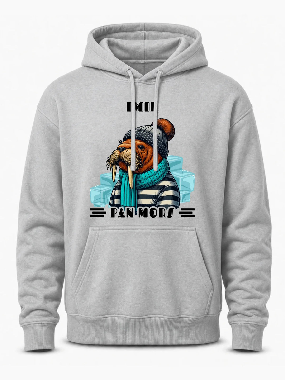 Bluza męska z kapturem - prezent dla morsa - Pan Mors - personalizowana HM15
