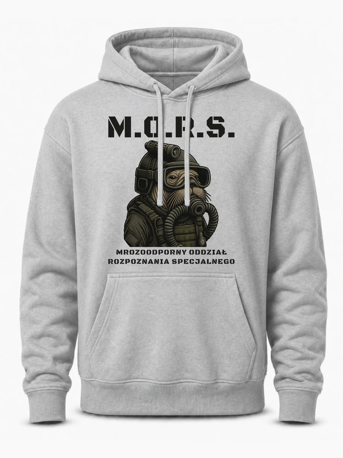 Bluza męska z kapturem - prezent dla morsa - M.O.R.S. Mrozoodporny Oddział Rozpoznania Specjalnego HM20