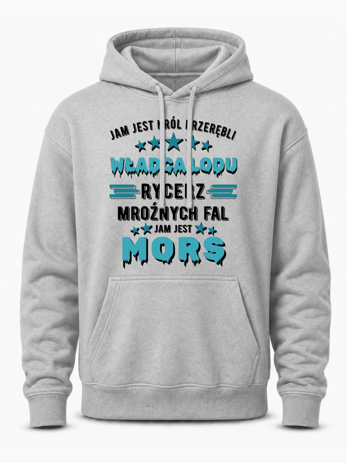 Bluza męska z kapturem - prezent dla morsa - Jam jest Król przerębli Jam jest mors HM13