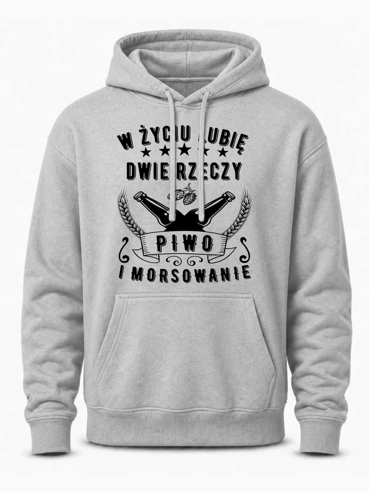 Bluza męska z kapturem - prezent dla morsa - Piwo i morsowanie - Mors HM09