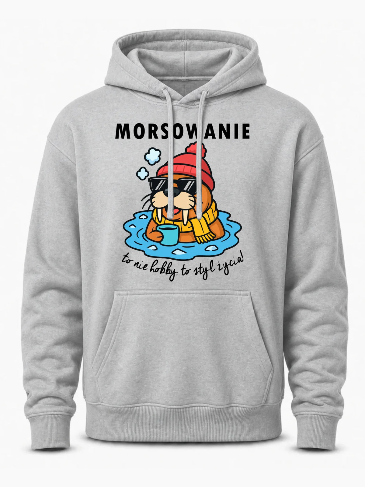 Bluza męska z kapturem - prezent dla morsa - Morsowanie to styl życia HM10