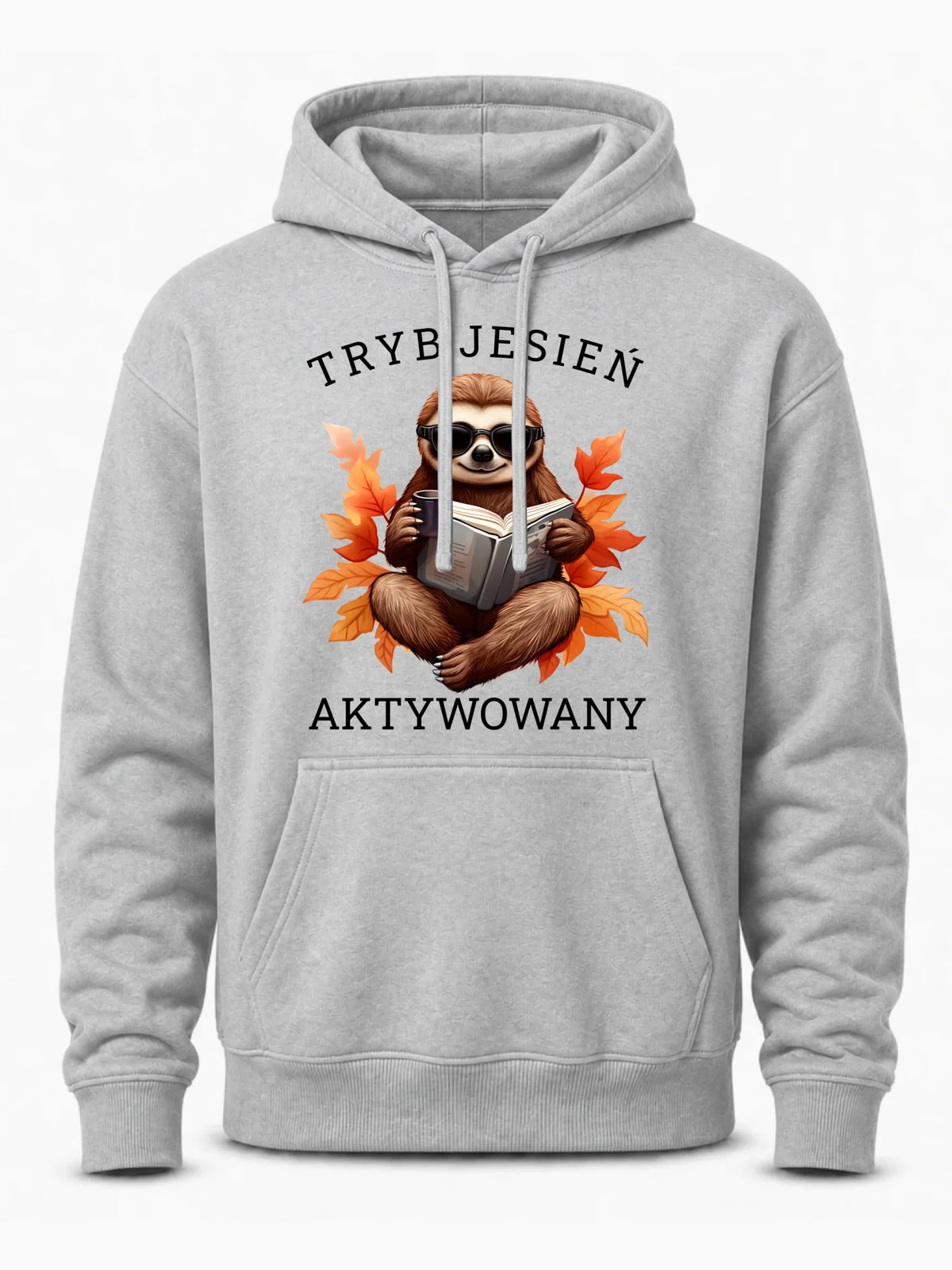 Bluza męska z kapturem jesienna - Leniwiec - Tryb jesień aktywowany JS23