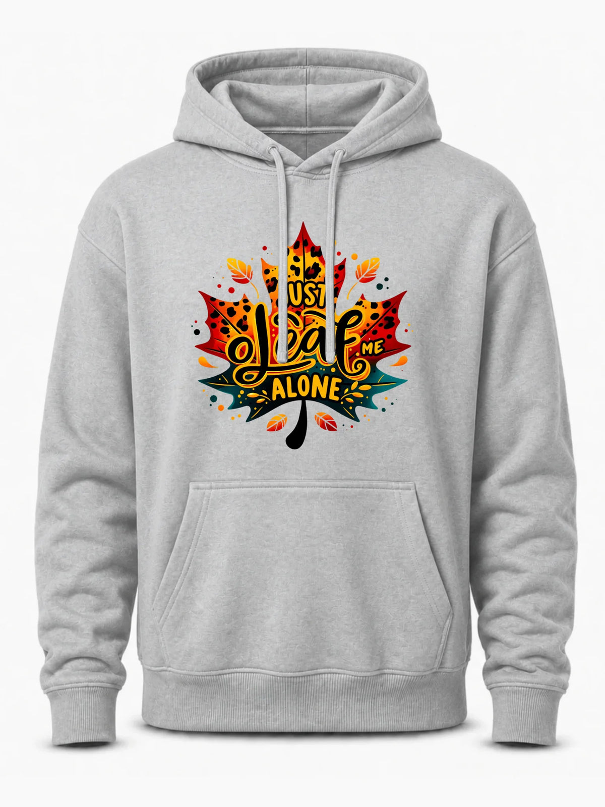 Bluza męska z kapturem jesienna - Just leaf me alone JS22