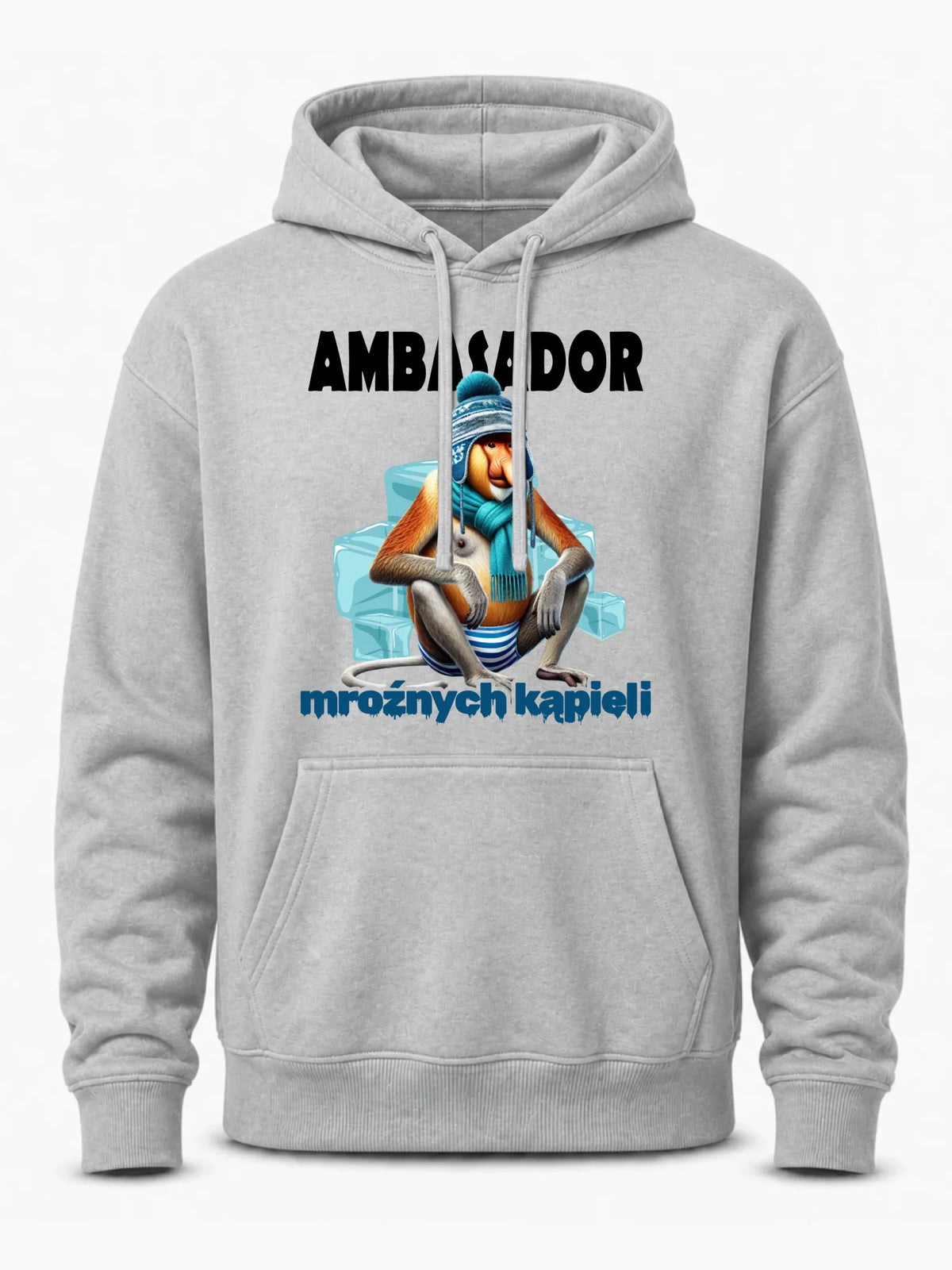 Bluza męska z kapturem - prezent dla morsa - Janusz Nosacz Mors - Ambasador mroźnych kąpieli HM03