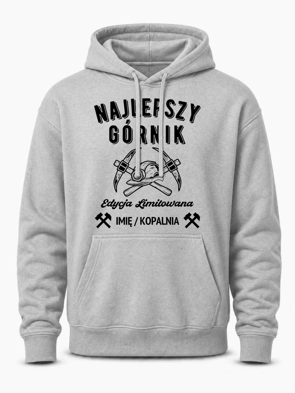 Bluza męska z kapturem - prezent dla górnika - Najlepszy górnik - personalizowana G27