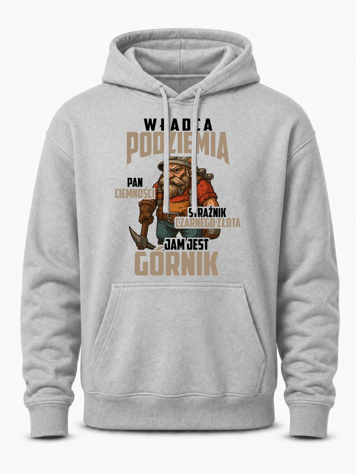 Bluza męska z kapturem - prezent dla górnika - Władca podziemia Górnik G20