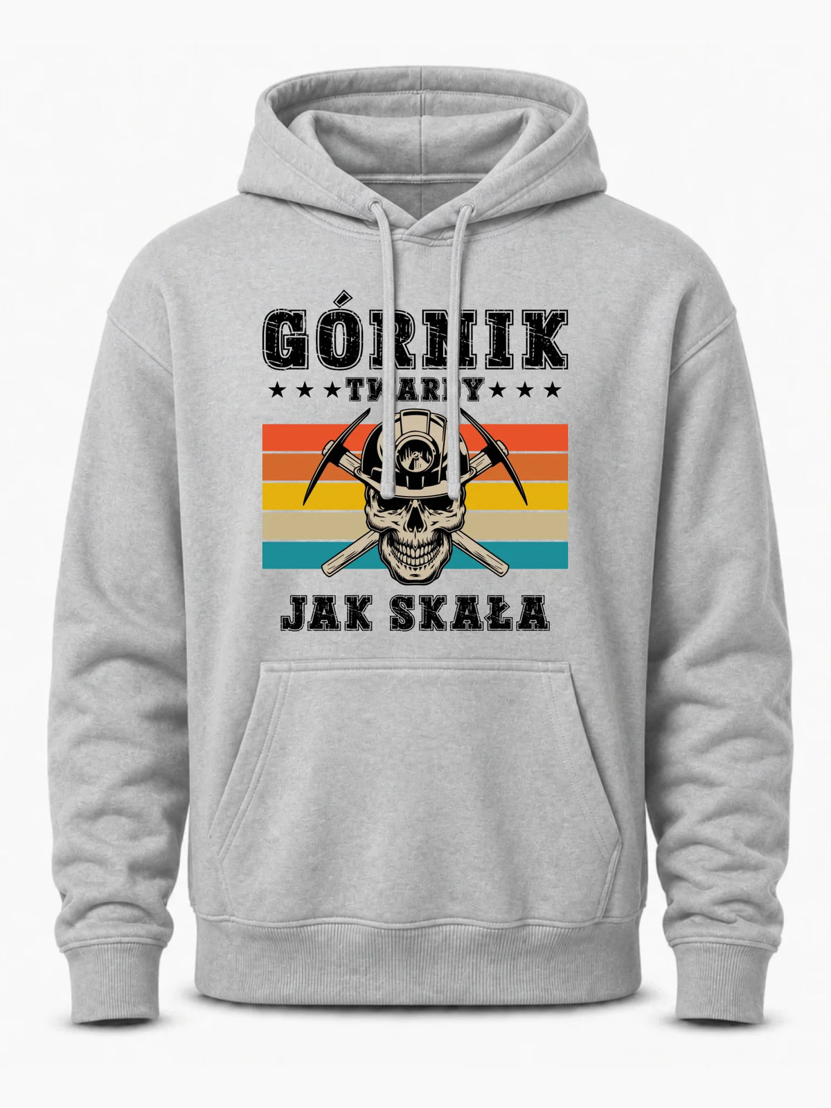 Bluza męska z kapturem - prezent dla górnika - Górnik twardy jak skała G21