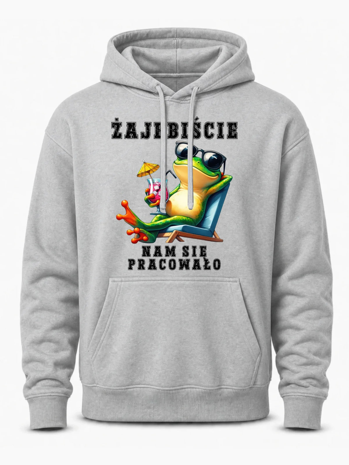 Bluza męska z kapturem na odejście z pracy - Żajebiście nam się pracowało OP09