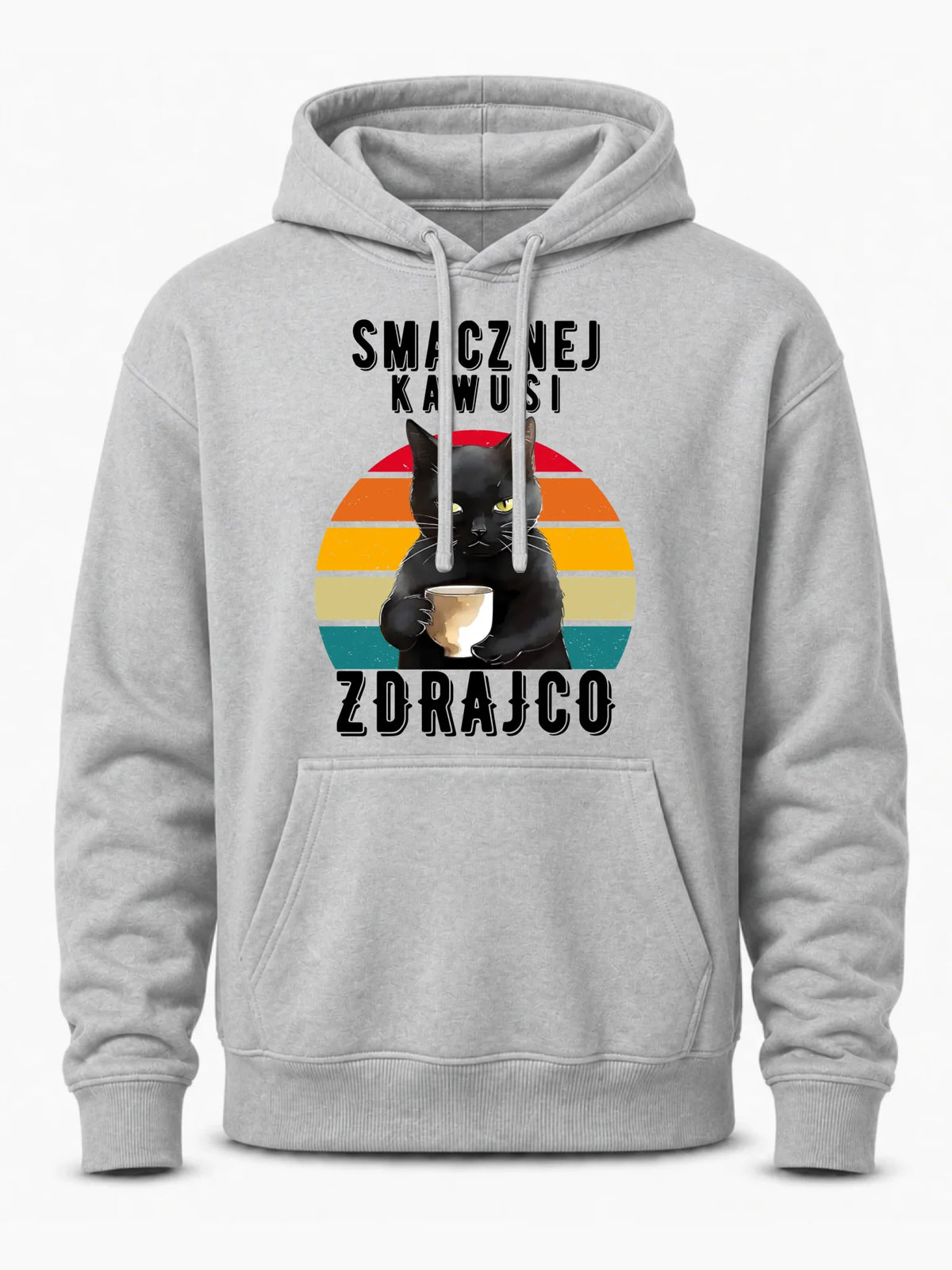 Bluza męska z kapturem na odejście z pracy - Smacznej kawusi zdrajco OP03