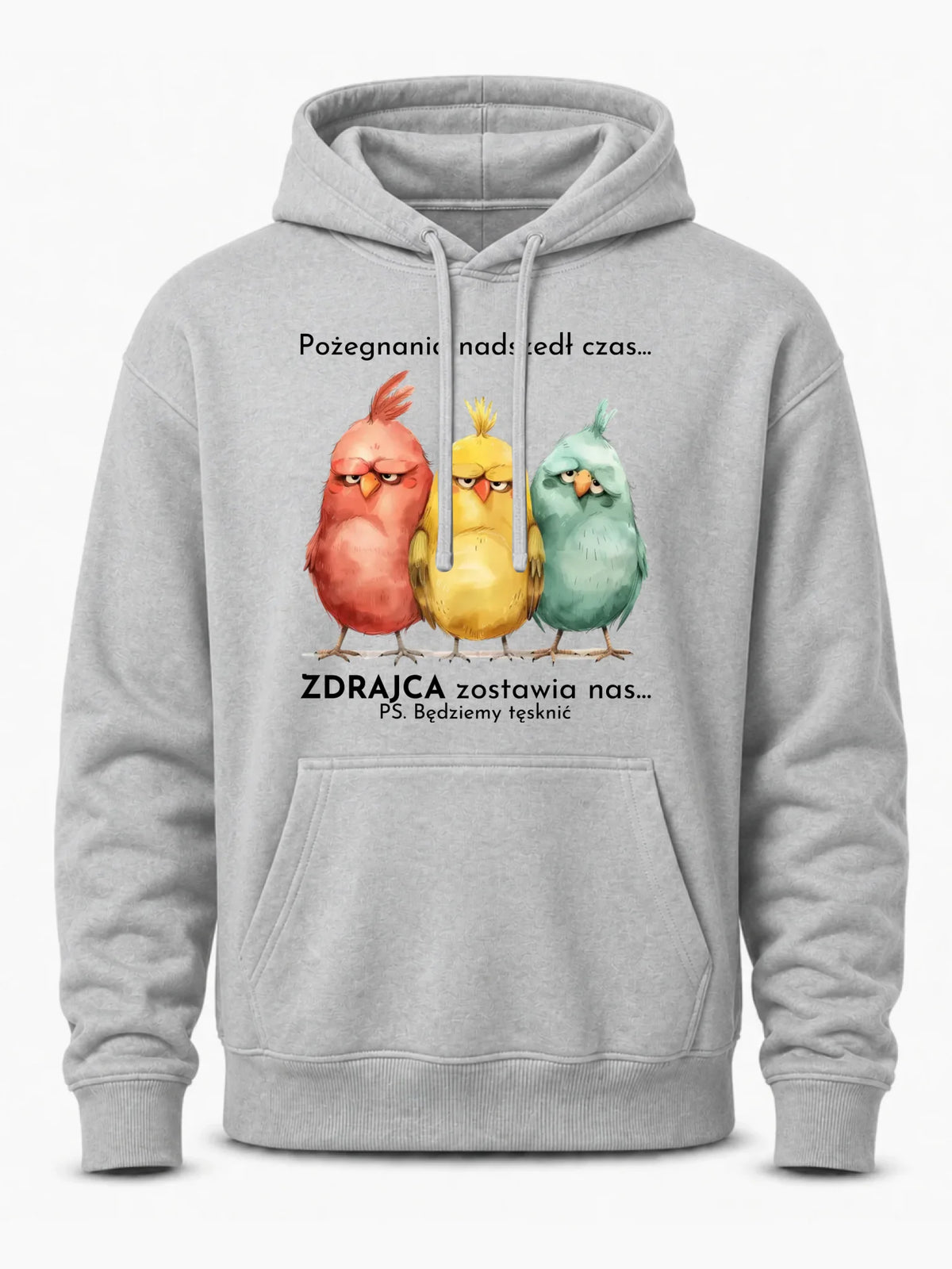 Bluza męska z kapturem na odejście z pracy - Pożegnania nadszedł czas OP05
