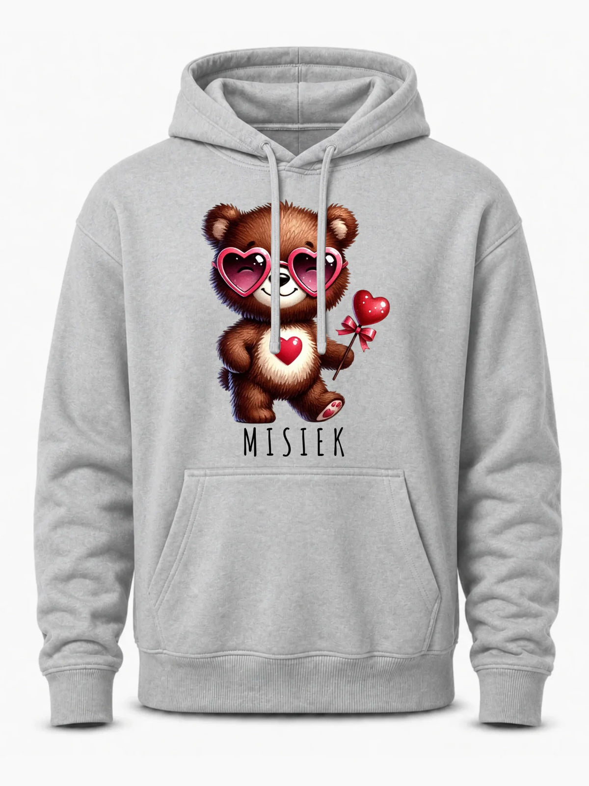 Bluza męska z kapturem - Misiek z sercem W34