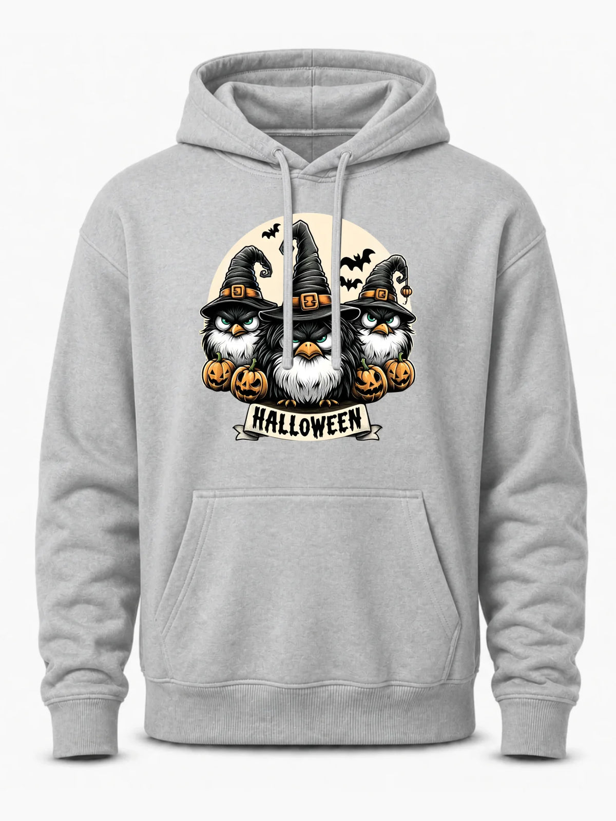 Bluza męska z kapturem na Halloween - Upiorne sowy wiedźmy HL15