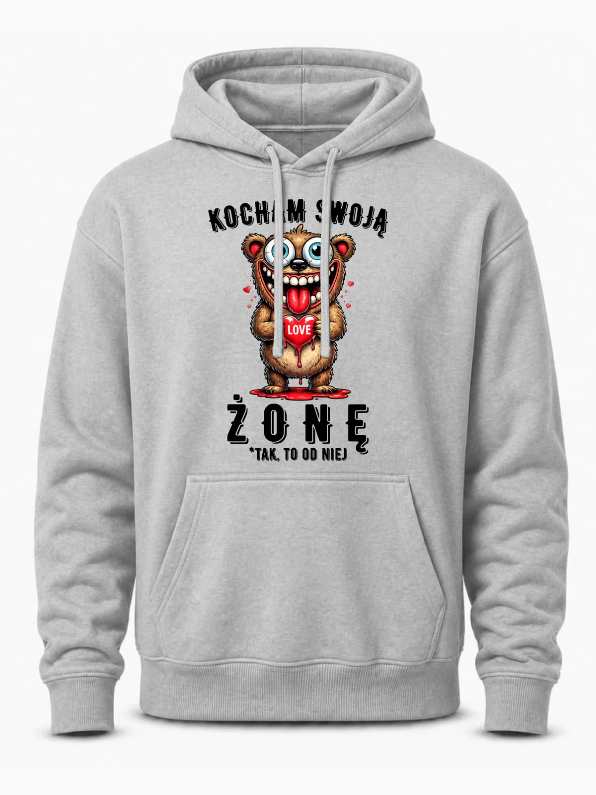 Bluza męska z kapturem dla męża - Kocham swoją żonę W23